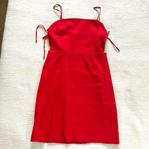 Zara red mini dress with size ties